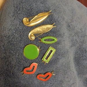 Gold plated hair barrettes